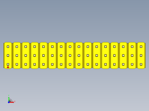 彩色公头100mil（2.54mm）系列-DS1021_yellow_3x16p_100mil_Type19_rev1.0前视缩略图