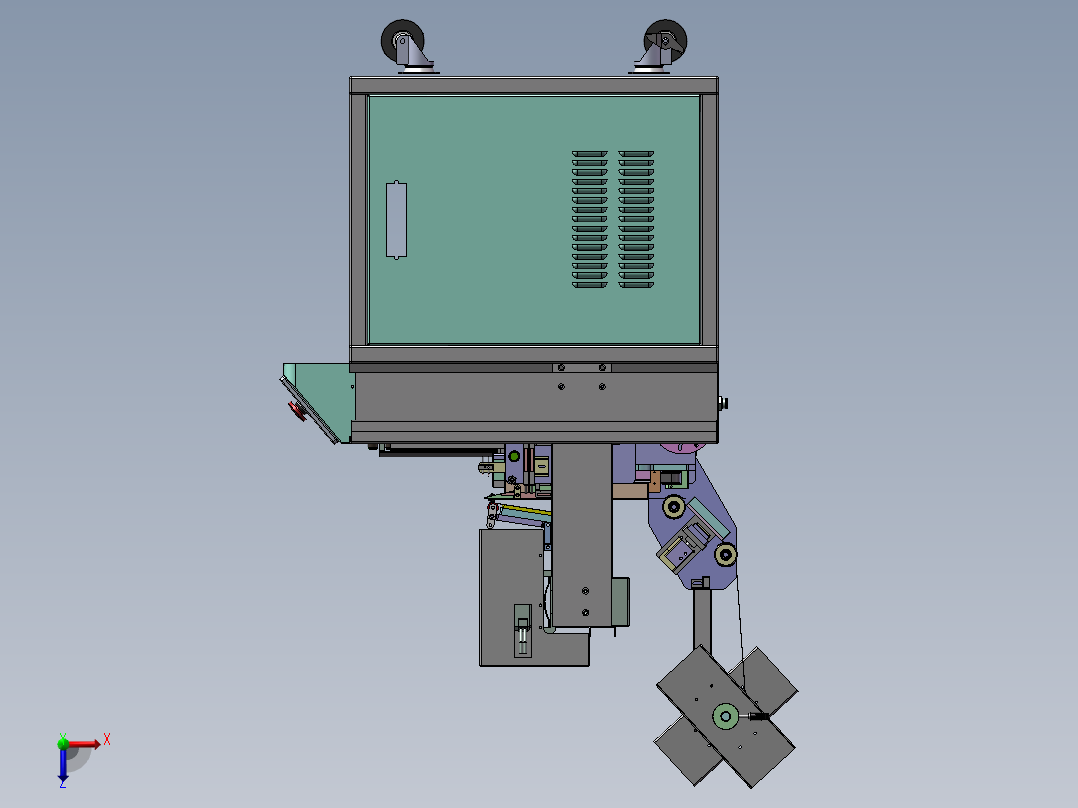 桌面自动贴标机3d图纸3c镜片自动贴合机3d俯视图
