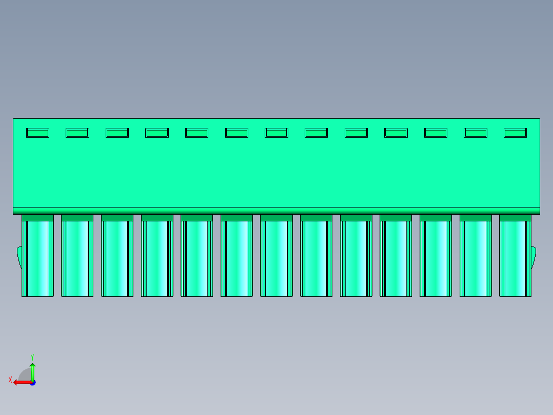 DEGSON 15EDG 系列 3.5mm 插拔式接线端子 FullPack-15EDGK-3.5-13P-14-00AH后视图