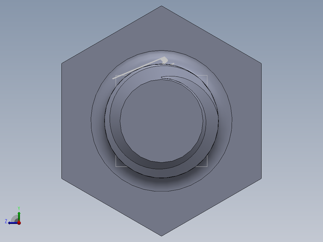 UNC 六角螺栓-Hex Bolt 0.250-20 x 1.500.SLDPRT右视图