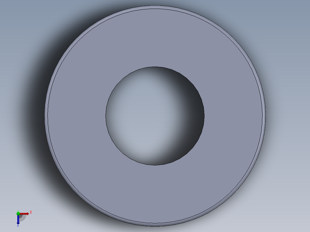 SAE平垫圈-FLAT WASHER SAE 0.250.SLDPRT俯视图