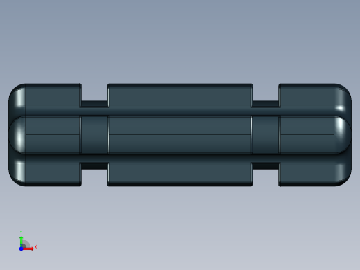 乐高机械组车桥-32062 Black Technic Axle 2 Notched.STEP前视缩略图