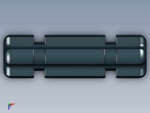 乐高机械组车桥-32062 Black Technic Axle 2 Notched.STEP俯视缩略图