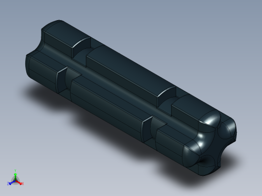 乐高机械组车桥-32062 Black Technic Axle 2 Notched.STEP正等轴测缩略图