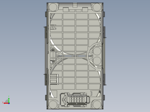 2U风扇钣金笼子3D后视缩略图