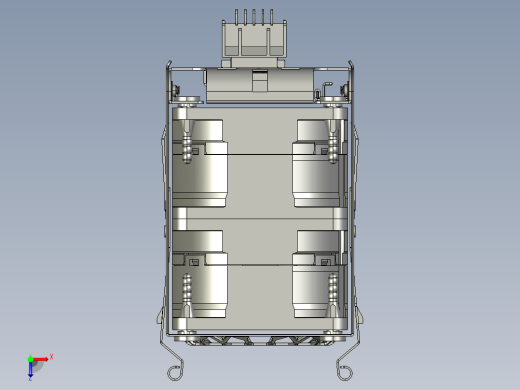 2U风扇钣金笼子3D俯视缩略图