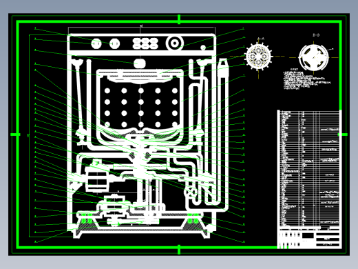 CAD装配图＋设计说明书.自动波轮式洗衣机全套