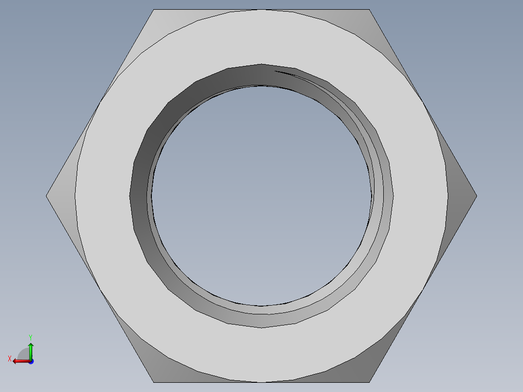 DIN 934 螺母-M64 Nut.SLDPRT后视图