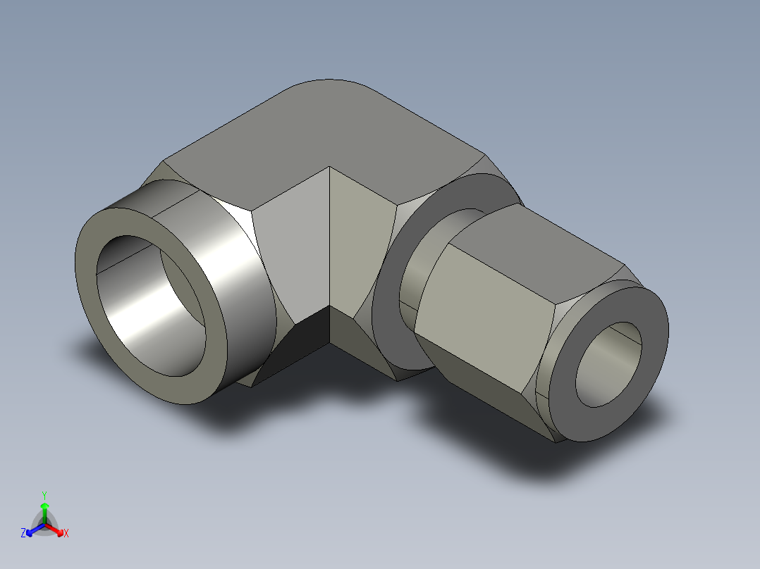 卡套式工业通用硬管接头6-6_dbu-s主视图