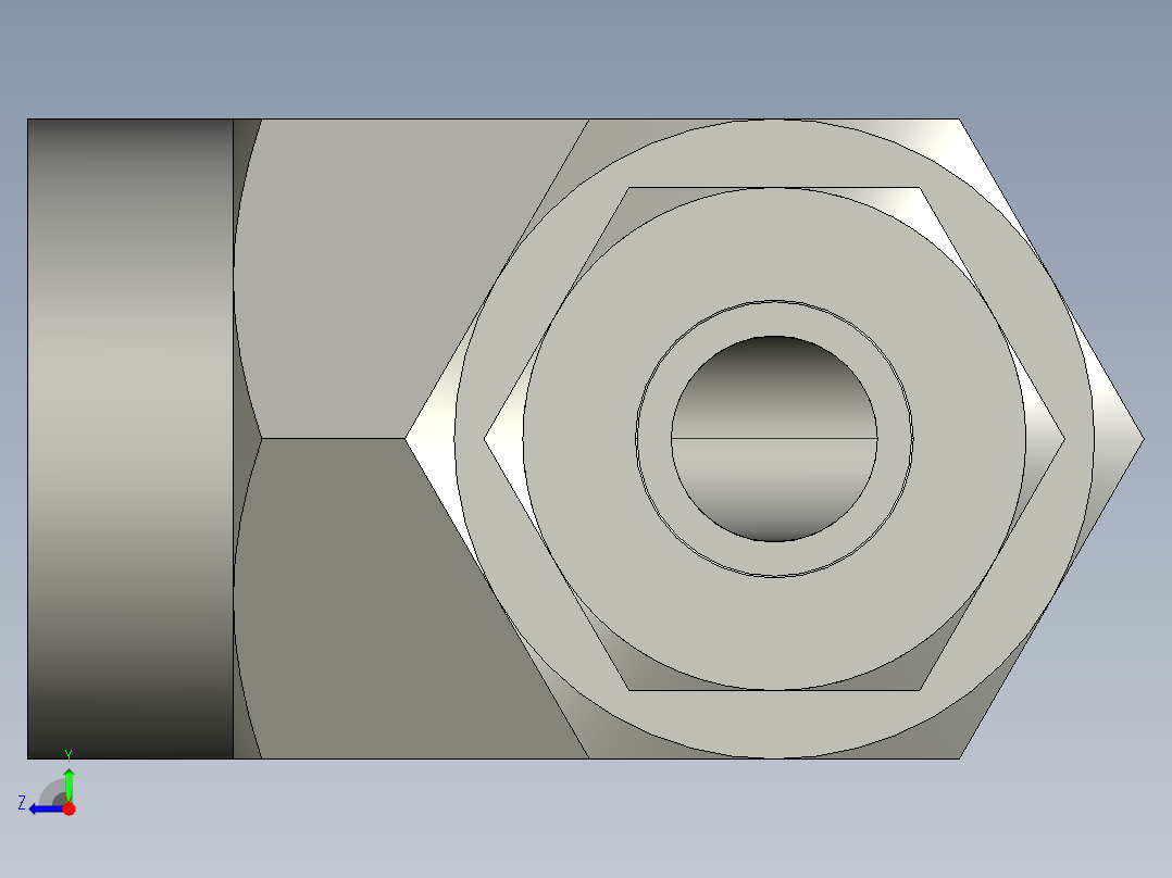 卡套式工业通用硬管接头6-6_dbu-s右视图