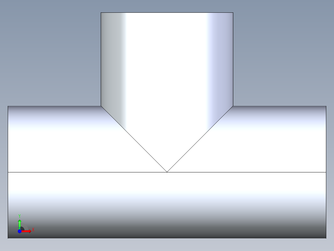 聚氯乙烯配件01-Sch80_Tee_SxSxS_801-003_0.375in前视图