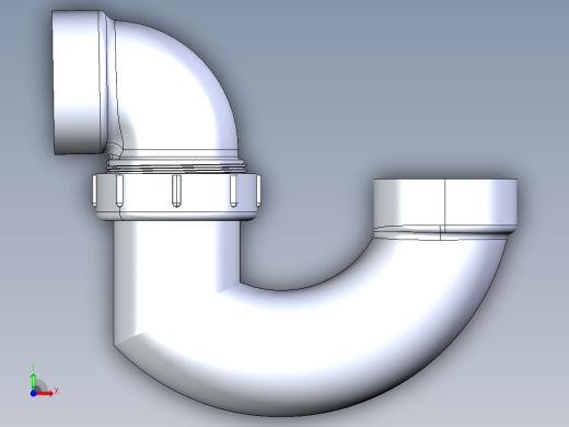 船舶管路系统S28_SeaDrainPLUS_P-TrapUnionConn-SxS_37E172102_2in Sea Drain Plus - P-TrapUnionConn-SxS前视缩略图