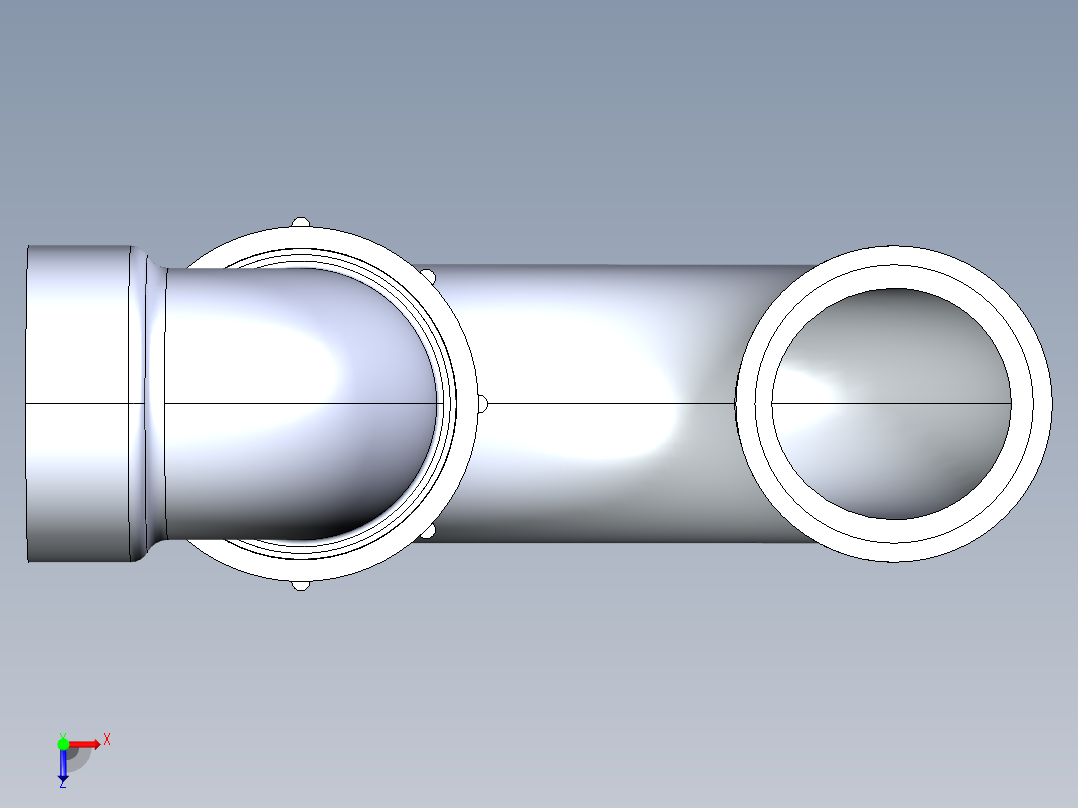 船舶管路系统S28_SeaDrainPLUS_P-TrapUnionConn-SxS_37E172102_2in Sea Drain Plus - P-TrapUnionConn-SxS俯视图