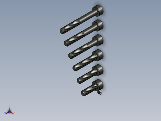 内六角头盖螺丝-M5正等轴测缩略图