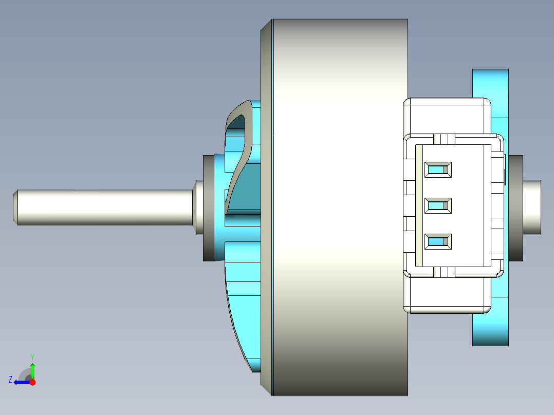 无刷电机右视图