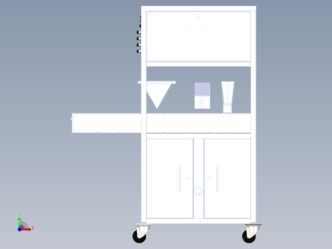 工业饼干生产线(巧克力浴)前视图
