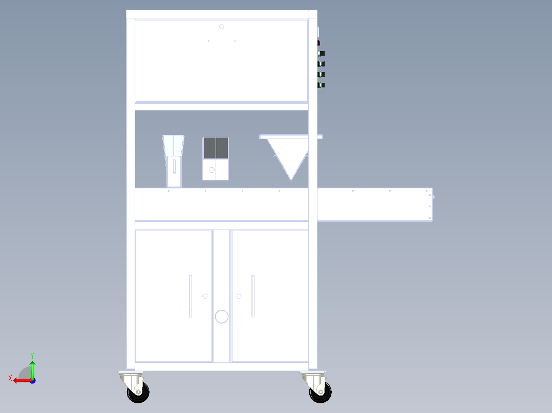工业饼干生产线(巧克力浴)后视图