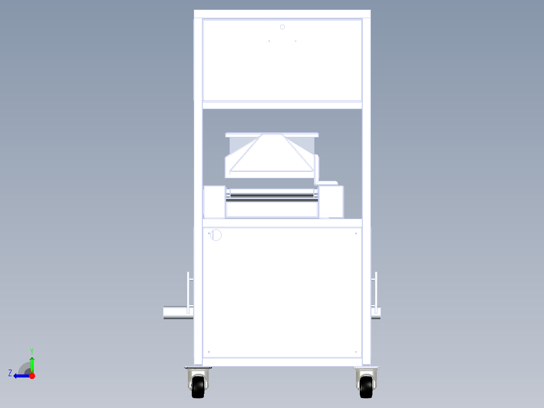 工业饼干生产线(巧克力浴)右视图
