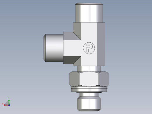 卡套式工业通用硬管接头EO_Adjustable_locknut_run_tee_LEE08LMOMDCF后视缩略图