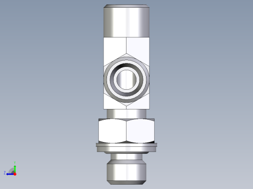 卡套式工业通用硬管接头EO_Adjustable_locknut_run_tee_LEE08LMOMDCF右视缩略图