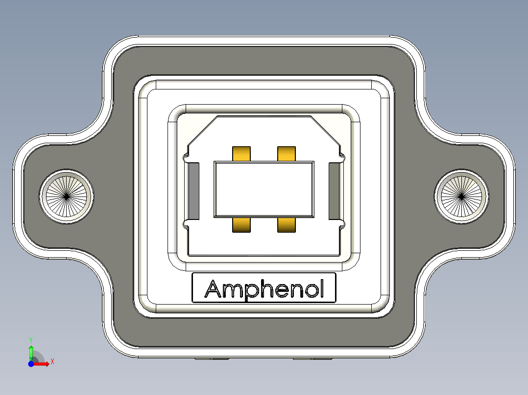 倾斜usb插头前视图