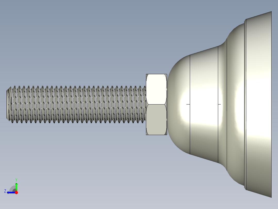 不銹鋼固定腳座383-3D多系列多零件图纸模型右视图