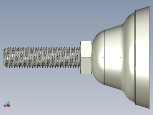 不銹鋼固定腳座383-3D多系列多零件图纸模型右视缩略图
