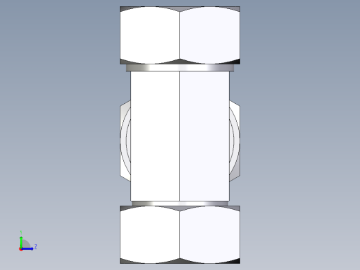 卡套式工业通用硬管接头EO_Swivel_nut_run_tee_EL35L71左视缩略图