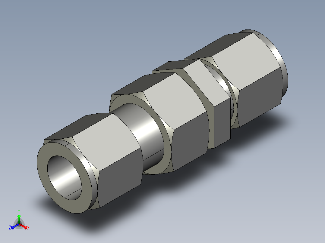 卡套式工业通用硬管接头10_wbu-s主视图