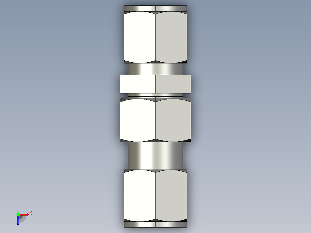 卡套式工业通用硬管接头10_wbu-s俯视图