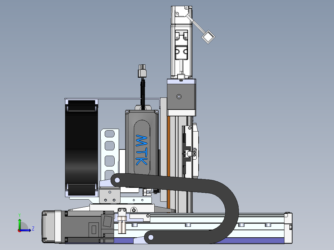 内嵌直交机械手XYG系列XYG432-A1左视图