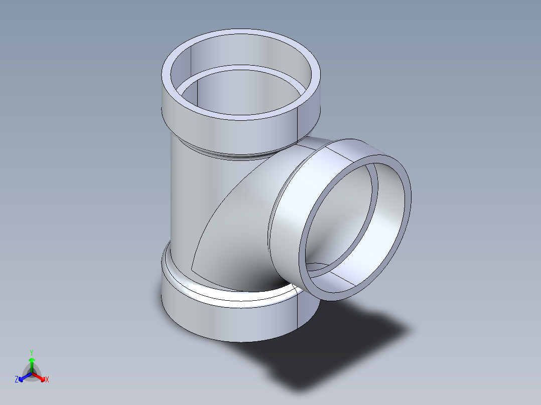 船舶管路系统S13_SeaDrainPLUS_SanitaryTee-SxSxS_37E161503_3in Sea Drain Plus - Sanitary Tee - SxS主视图