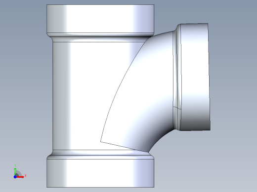 船舶管路系统S13_SeaDrainPLUS_SanitaryTee-SxSxS_37E161503_3in Sea Drain Plus - Sanitary Tee - SxS前视缩略图