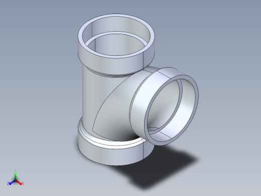 船舶管路系统S13_SeaDrainPLUS_SanitaryTee-SxSxS_37E161503_3in Sea Drain Plus - Sanitary Tee - SxS正等轴测缩略图