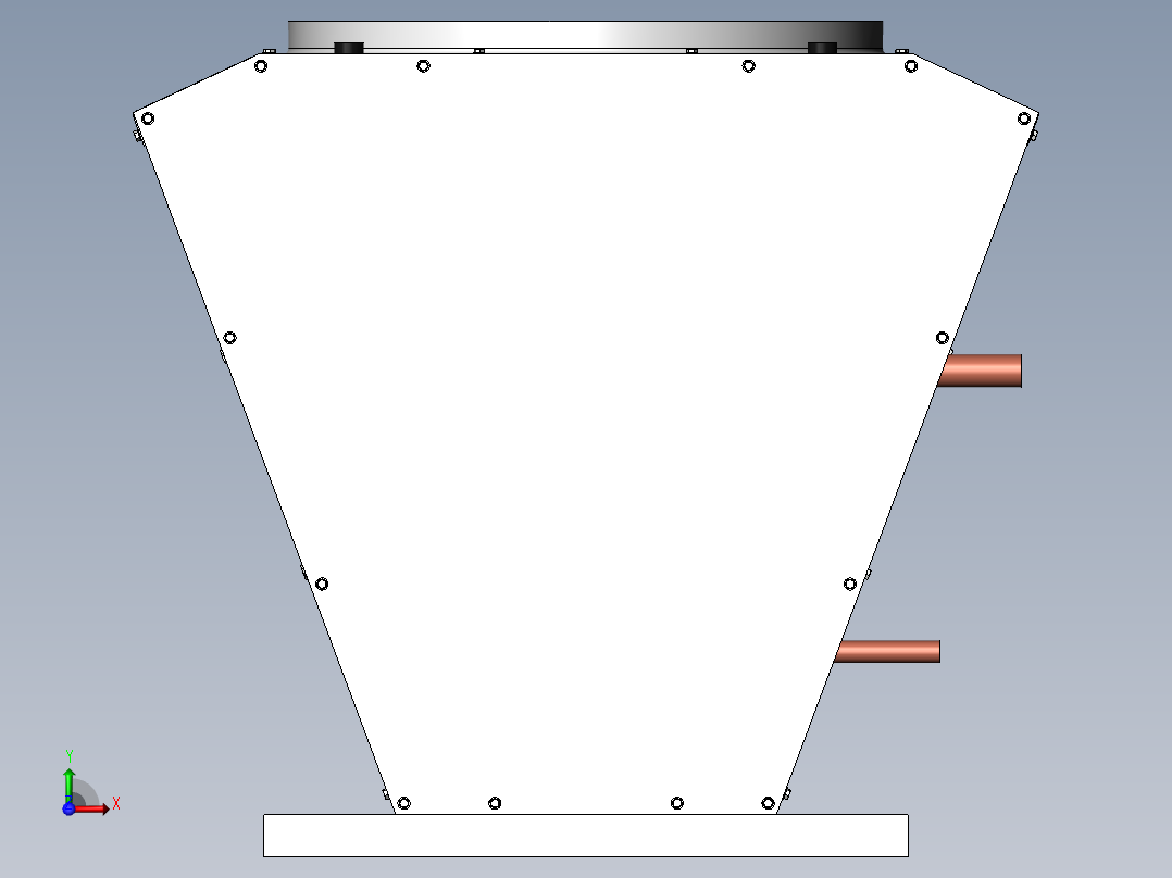 V型冷水机冷凝器前视图