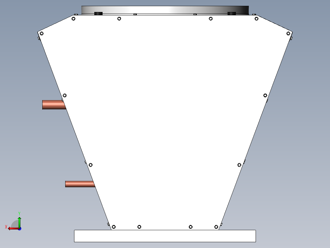 V型冷水机冷凝器后视图