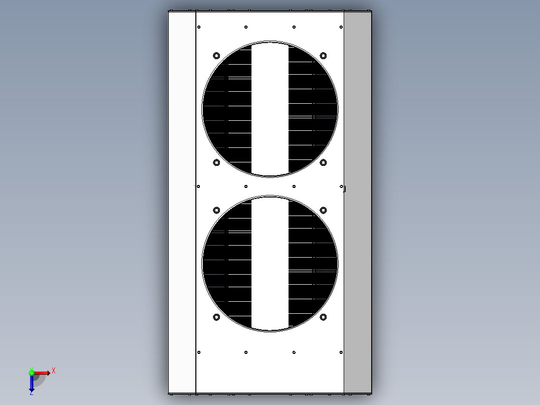 V型冷水机冷凝器俯视图