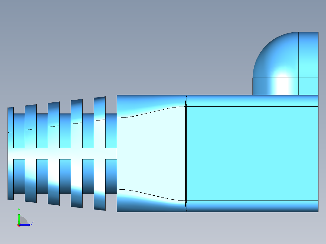 RJ45插头保护套左视图