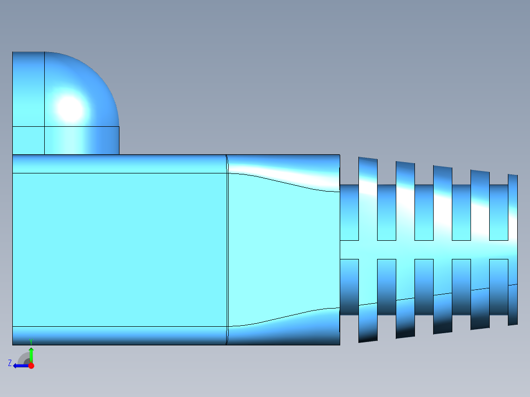 RJ45插头保护套右视图