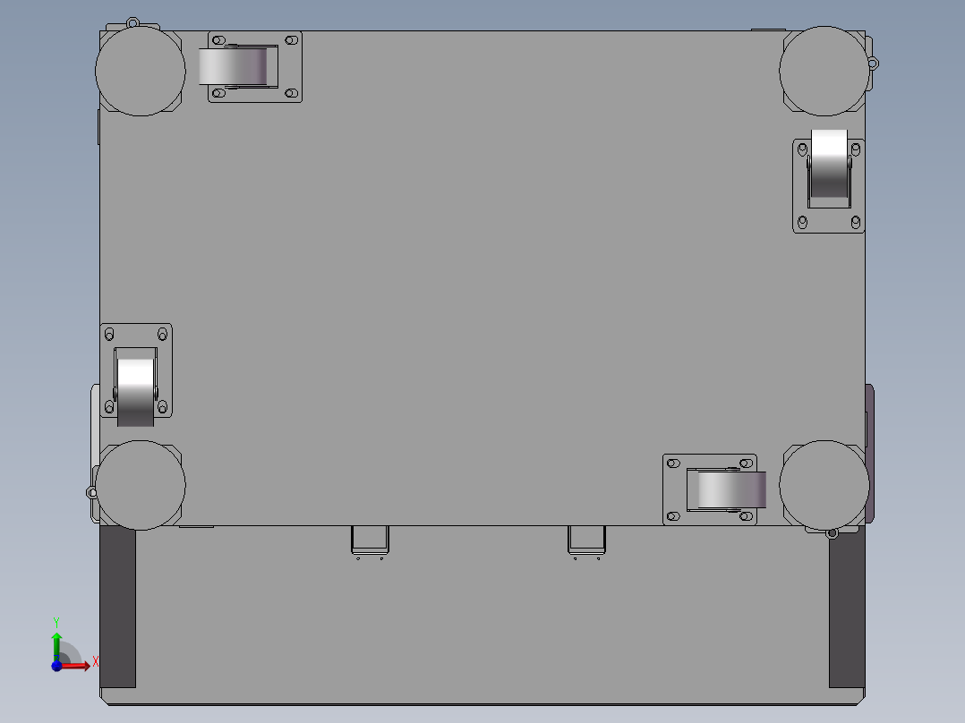 电池帽，贴标机前视图