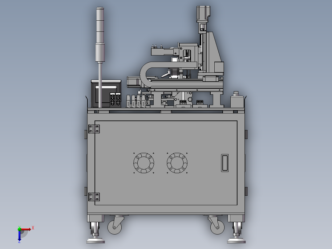 电池帽，贴标机俯视图