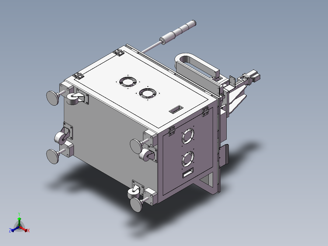 电池帽，贴标机正等轴测图