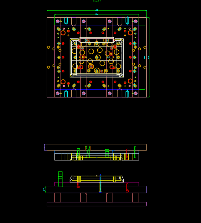 笔记本C壳面板hinge折弯模具设计图