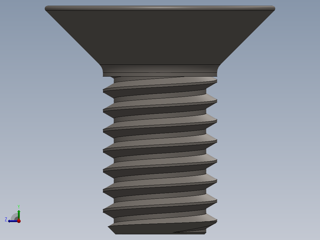 Screw_ISO_10642_M4x8_A2.SLDPRT右视图