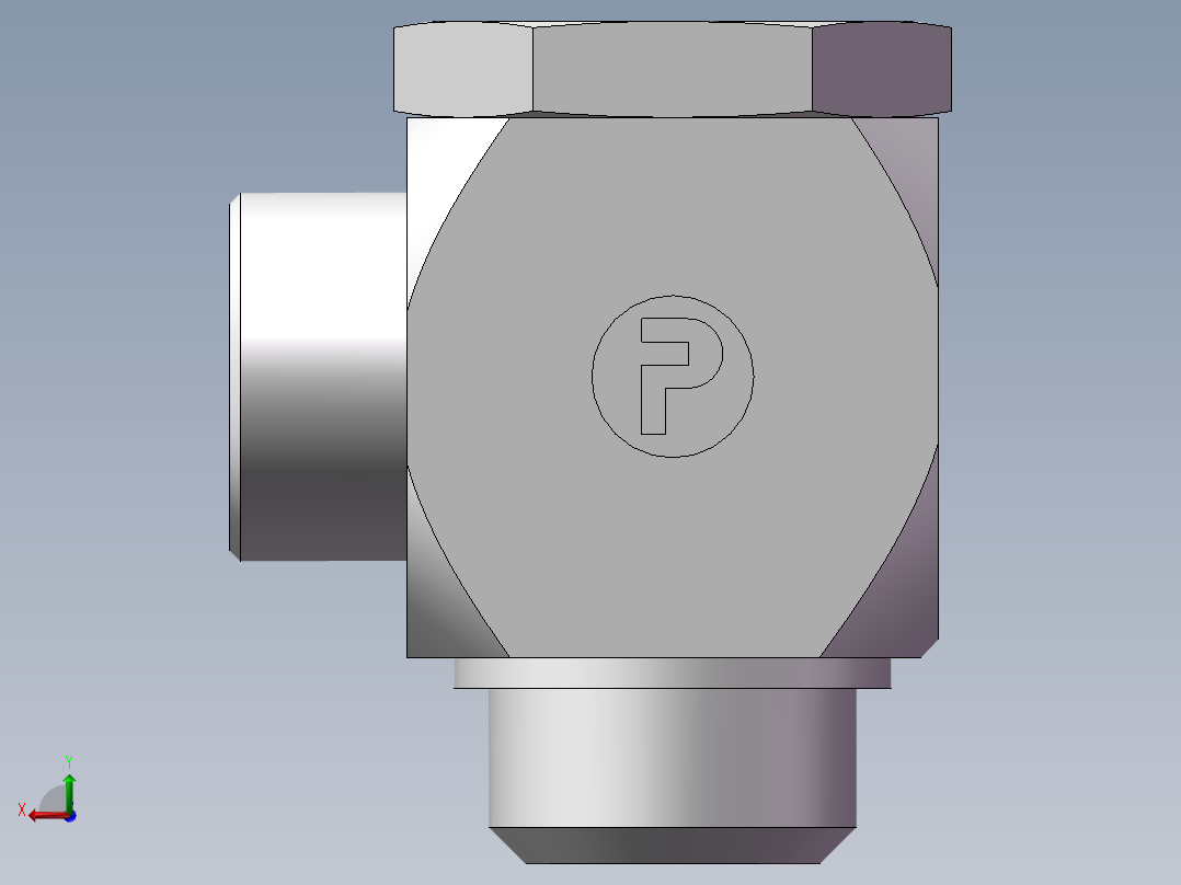 高压铰接式90度接头、1DI-42-B20后视图