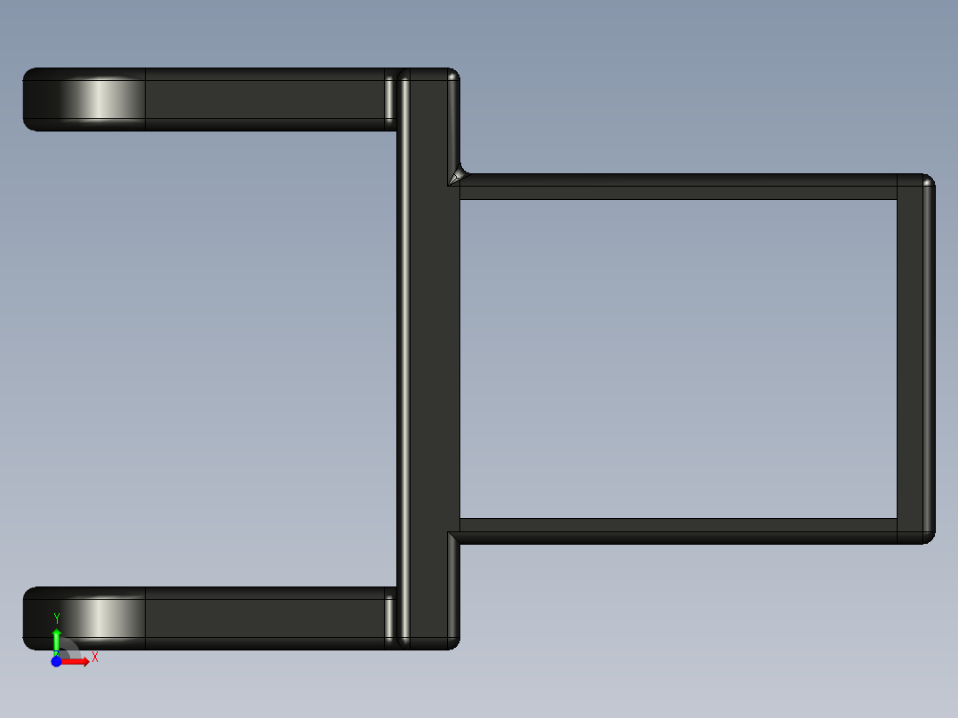 LX-16A 90度支架前视图