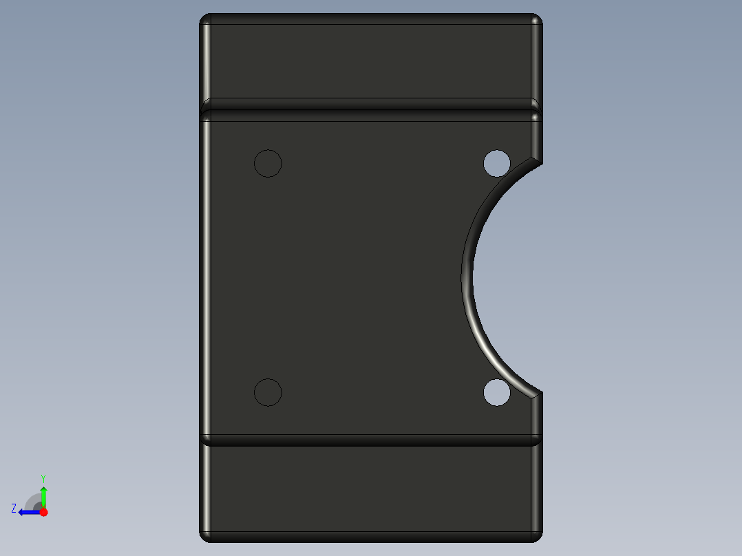 LX-16A 90度支架右视图