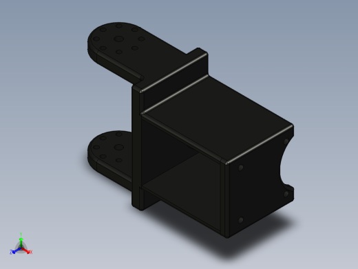 LX-16A 90度支架正等轴测缩略图
