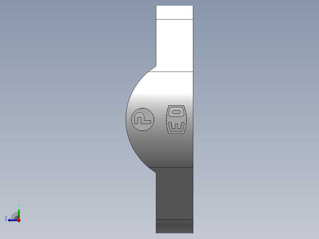 法兰接头、FL-48右视图