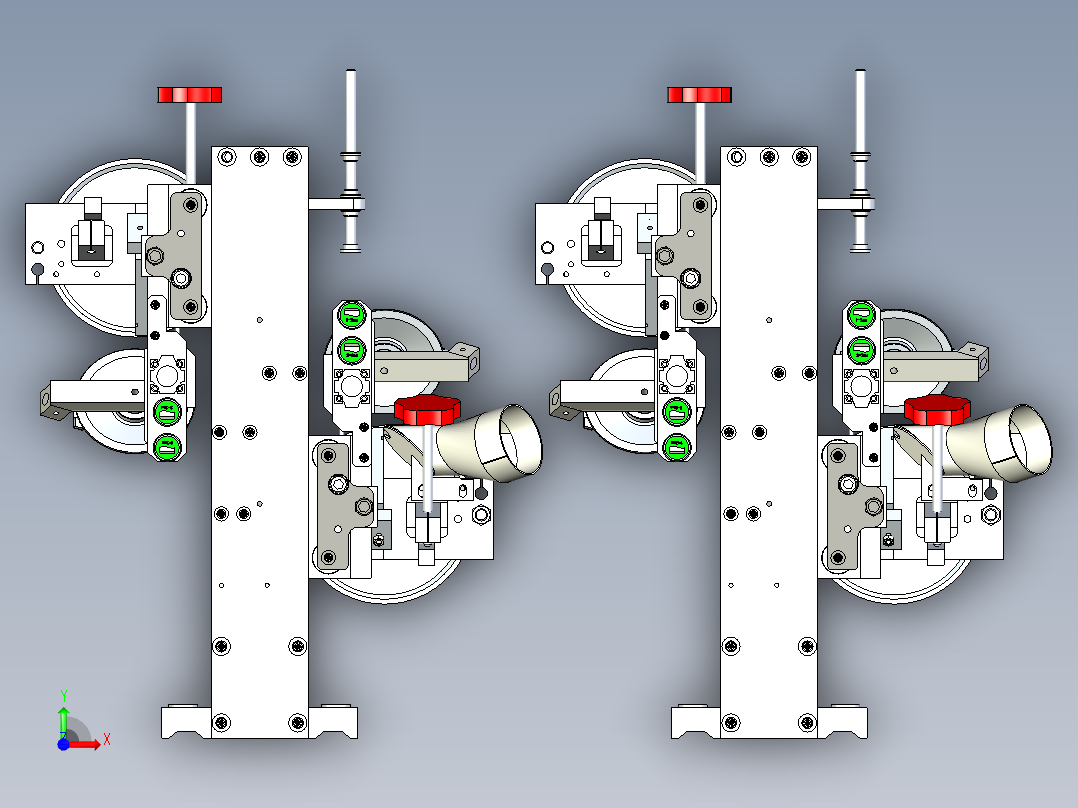 塑料修边机设计前视图